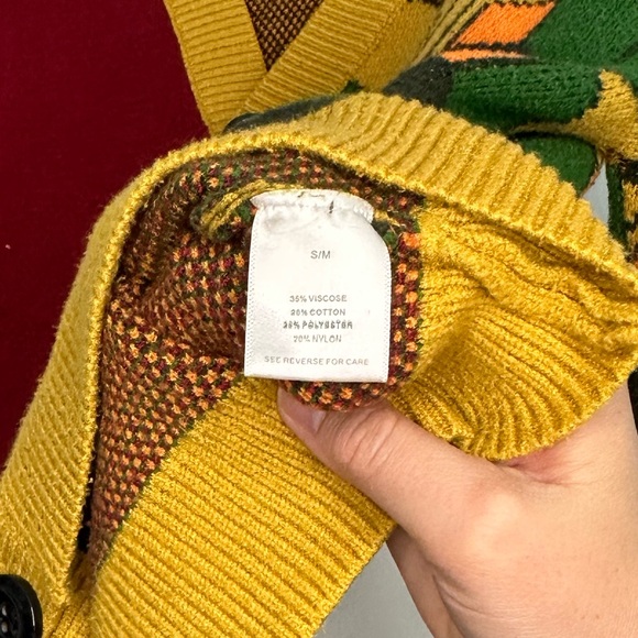 Steady Hands - Geometric Pattern Sweater - Sz. S/M - Picture 5 of 7